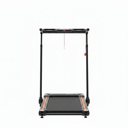Foldable Walking Pad Treadmill for Home with Handle Bar and Removable Desk, 4.0HP under Desk Treadmill with Incline, 330 Lb Compact Treadmill for Small Spaces with Wristband Remote Control