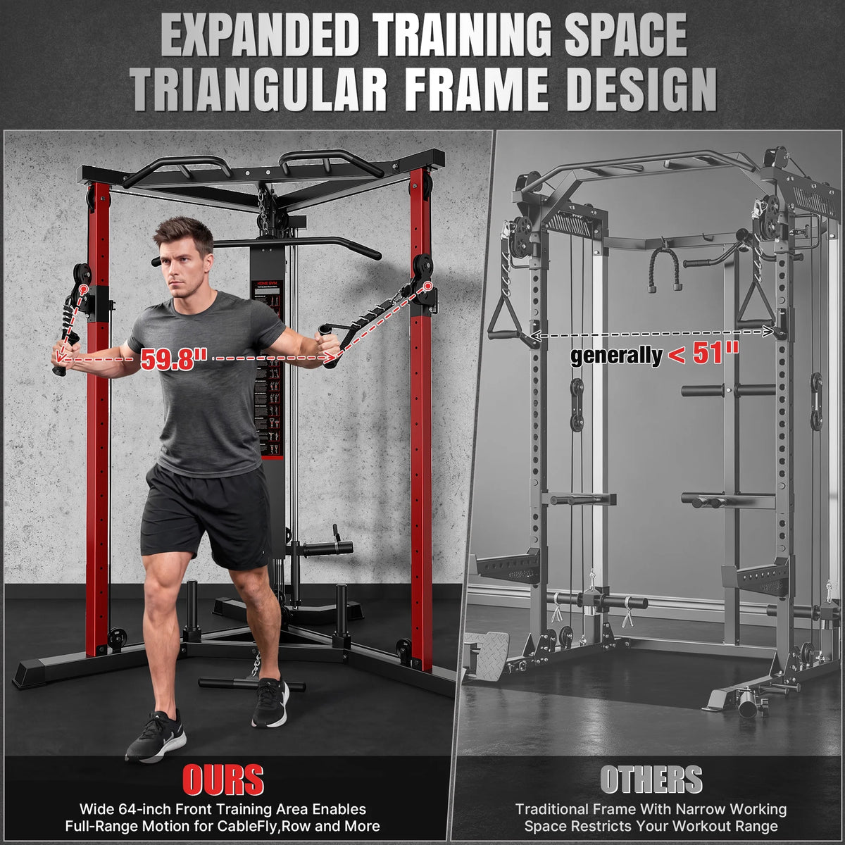 Cable Crossover Machine, Multi‑Functional Home Gym Trainer, Height‑Adjustable Dual Pulley System, Pull‑Up Bar & Full Accessories for Full‑Body Strength Workouts