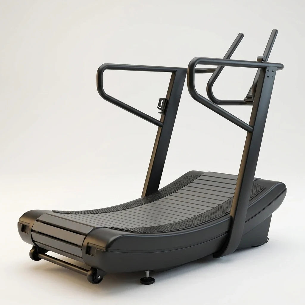 Manual Curved Treadmill Built for Natural Running, LED Display, 440 lb Capacity, 4 Resistance Levels — Studio Shot