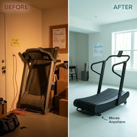 Sturdy Curved Manual Treadmill, Non Electric Motorized Treadmill — Before & After