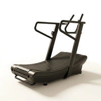 Sturdy Curved Manual Treadmill, Non Electric Motorized Treadmill — Studio Shot